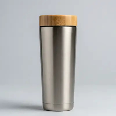 스테인리스 진공 텀블러 500ml 대나무 리드